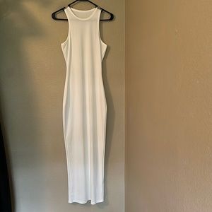 Ankle Length White Bodycon Dress